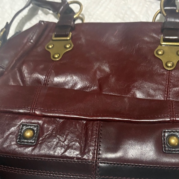 Burgundy Leather Shoulder Bag